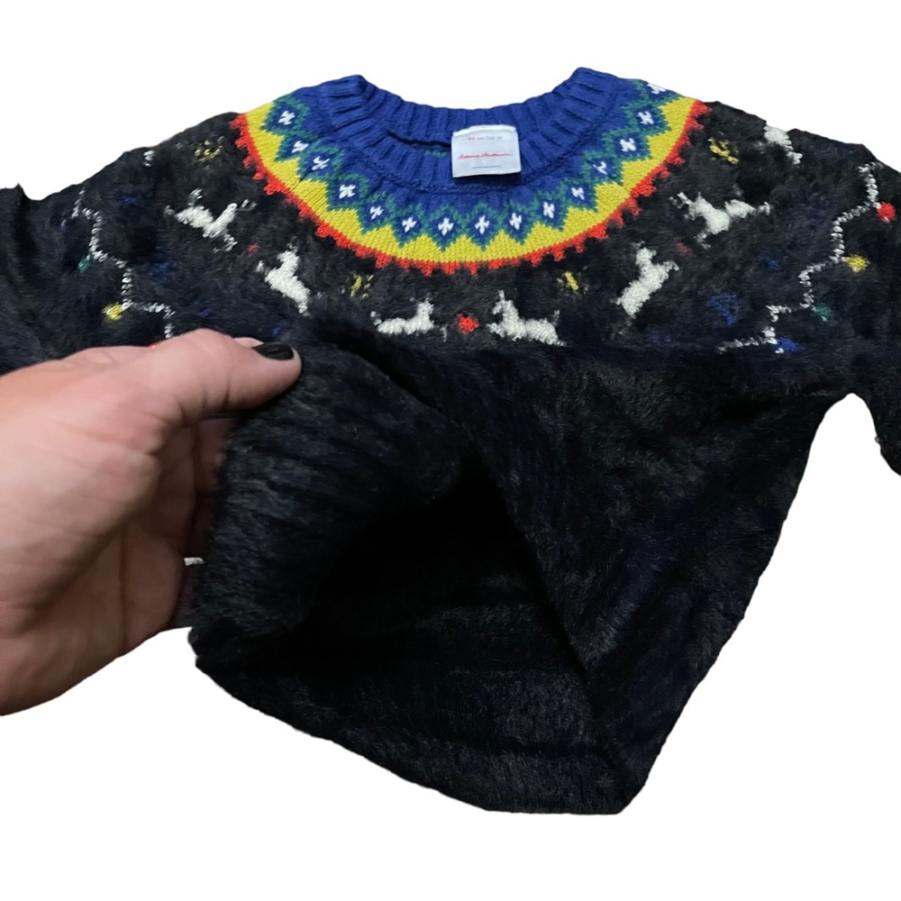 NWT Hanna Andersson Festive Fairisle Christmas Pullover Sweater Size 2T (85) - Picture 3 of 7